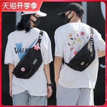 Chest bag men shoulder shoulder bag leisure Japanese small backpack female student sports 2021 New ins Tide brand running bag