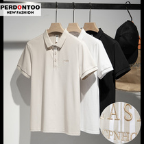2021 new summer lapel polo shirt mens business short-sleeved ice silk collar T-shirt top tide brand paul shirt