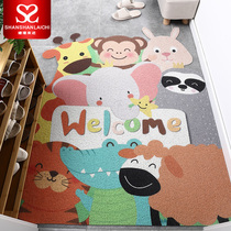 Home door mat silk ring doormat Home door mat door mat thickening can be cut non-slip carpet customization