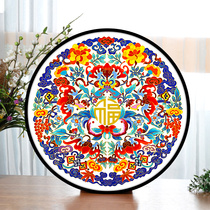 Tuanhua Jufu cross stitch 2021 new living room bedroom porch line embroidery new Chinese small piece round blessing embroidery