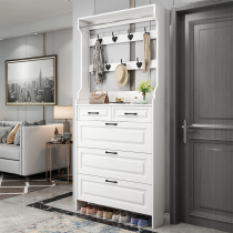 Ultra-thin flip shoe cabinet entrance door integrated wall coat rack storage simple modern home door balcony porch cabinet