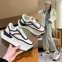 Muffin shoes thick bottom small white shoes women 2022 new small scents wind plate shoes heightening dissolution old daddy shoe sports casual shoes