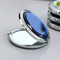 Portable makeup mirror Carry with you crystal makeup mirror Creative mini mirror Men and women mirror folding household cute