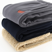 Cotton pants mens winter plus suede thickened outwear mens middle-aged and elderly daddy lamb frizz Northeastern anti-chill pants
