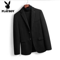 Playboy autumn and winter wool coat mens short Korean style trendy small suit woolen coat thickened casual suit