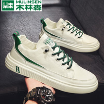 Mullinson casual mens shoes 2021 summer trend new wild white shoes mens work spring and autumn burst tide board shoes