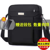 Man Bag Skew Satchel Backpack Single Shoulder Bag Mens Bag Waterproof Oxford Cloth Satchel Bag Casual Business Briefcase