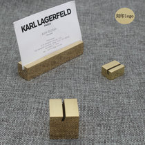 Brass label holder Price holder Business card desktop card holder Photo holder Note message holder Base card display stand