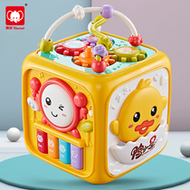 Childrens clap drum Baby toy hand clap drum hexahedral puzzle music 6 months baby early education 0-1 years old