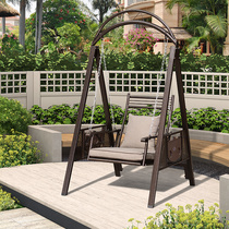 Wrought iron swing single adult indoor balcony garden outdoor yard Outdoor Rocking Chair Children outdoor courtyard hanging chair