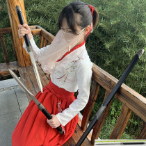 Female and male double-sword integrated double-edged sword martial art performance prop short sword short cutter body-proof cold weapon unopened blade