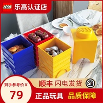 Lego storage box size particle cylinder building block toy storage box pen holder for boys and girls baby finishing cabinet