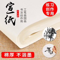 Calligraphy and painting special paper four feet to open Xuan Xuan paper familiar Chinese painting calligraphy work paper small letters six feet half-life half-life half-cooked beginners introductory practice paper writing thickened