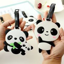 Sichuan tourism hand letter panda luggage tag abroad suitcase creative cartoon trolley box boarding check-in check hanging listing