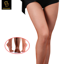 Latin dance net stockings dance net socks Latin dance shoes with Latin dance clothes accessories thin caramel performance competition