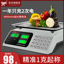 Electronic scale Commercial small platform scale 30kg kg high-precision weighing scale Household kitchen baking and selling vegetables with gram scale