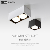 Surface mounted downlight Living room without main light Lighting Box light Double-headed bold light Grille light Aisle entrance Ceiling spot light