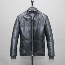 Men and Women Real Leather Feather Costumes Head Bull Fur Dress Baseball Clothes Youth Casual Short Jacket Winter Conversation