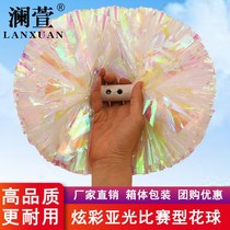 Colorful cheerleading team flower ball cheerleading flower ball cheerleading team hand flower handle competition dance children hand holding flower