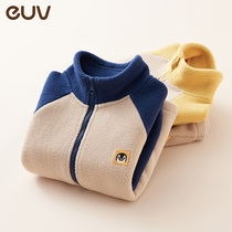 euv childrens fleece coat boys and girls plus velvet spring and autumn winter models in the big children 2021 new winter fleece