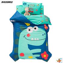 Kindergarten quilt three-piece set of cotton quilt cover baby into the garden bedding Nap Cotton children with six pieces of core