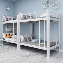 High and low bed Iron bed Bunk bed Staff bunk bed Student bed Dormitory bedroom Wrought iron bed Steel frame bed Site bed