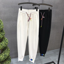 2021 summer new mens pants sports pants thin white casual pants trend youth versatile Wei pants drawstring pants trend