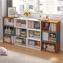 Simple bookshelf landing shelf children dwarf bookcase home living room free combination lattice bookstore locker