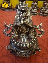 Nepalese master works can eat Vajra incense burner copper empty line mother fire for 47cm Tibetan ancient bronze sculpture