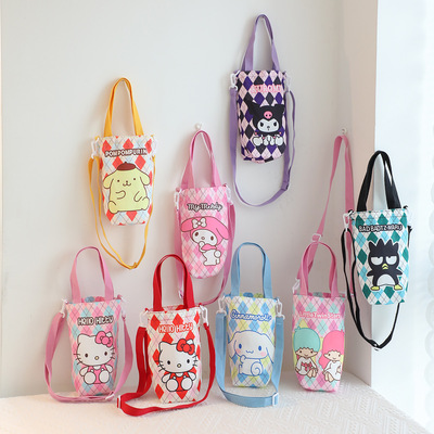 taobao agent Melody Baby Cup Bag canvas water cup bag oblique spanned shotpot bag hand bag baby water cup bag