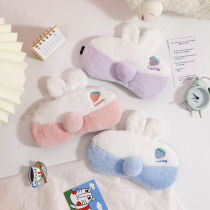 Cute strawberry rabbit sleep blindfold sleep shading breathable girl heart student ice compress to relieve eye fatigue lunch break care