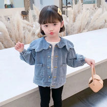 Baobao Net red fashionable clothes girls autumn denim jacket 2021 new spring and autumn foreign girl children