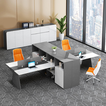 Minima Modern Working Position Screen 6 Double Staff Table Chairs Combined Baking Paint Staff Table Four Desk Position Screens