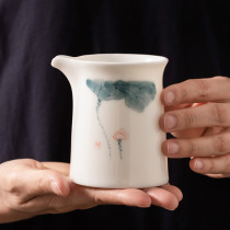 Yipinqiantang hand-painted sheep Jade white porcelain road Cup ceramic large tea tea tea tea equipment kung fu tea accessories