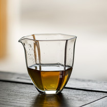 Japanese glass male Cup high quality heat-resistant glass Road Cup hexagonal lotus seed Cup uniform Cup household tea table tea set