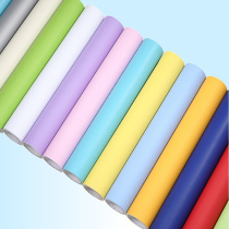 Solid color stickers refurbished wallpaper self-adhesive waterproof and moisture-proof instant stickers kindergarten desktop wall stickers dormitory commercial wallpaper