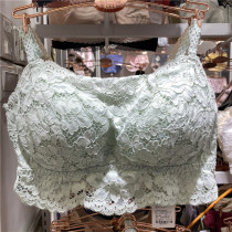 Luxury Conocophillips 217 French lace bandeau beauty back wrap chest shoulder strap detachable suspender take anti-light bra