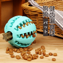Dog mint flavor leaking food ball grinding tooth stick resistant rubber elastic dog ball not easy to bite large dog toy ball