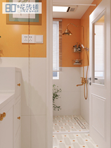 Bathroom tiles French kitchen bathroom retro small flower tiles restaurant homestay non-slip floor tiles Nordic balcony wall tiles