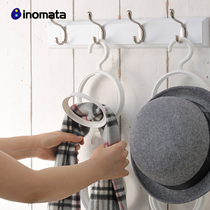 Japan imported inomata hat storage rack door rear wall-free scarf hanger foldable coat rack