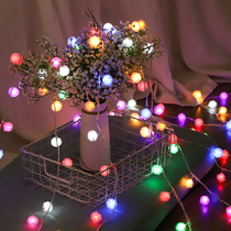 LED hair ball small color lights flashing lights string lights star Net red colorful decoration room bedroom layout Outdoor