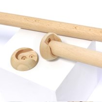 Beech hanging clothes rod hanger holder clothes wooden clothes bracket wardrobe wooden rod flange fixed wardrobe crossbar clothes