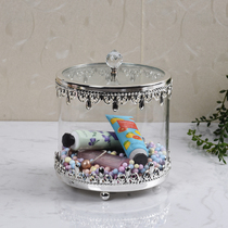 Crystal glassware sugar jar European-style storage candy jar storage cute creative candy decoration light luxury ornaments