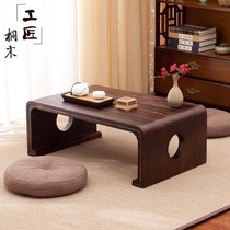 Japanese tatami tea table window table small coffee table antique Zen low table antique Zen low table solid wood balcony table Kang table Chinese study table