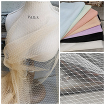 Nylon jacquard mesh soft diamond-shaped Plaid mesh fabric multi-color light and thin base shirt Womens mesh