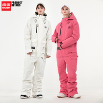 Nanen new snowboard uniforms strong waterproof full-pressure rubber warm conjoined ski suits men and women snow suits