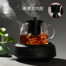 Rongshantang electric tea stove automatic steam tea breiler glass ceramic double inner tank electric heating stove flower teapot