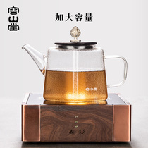 Rongshantang electric pottery stove tea stove solid wood high temperature resistant glass kettle large tea cooker automatic water dispenser