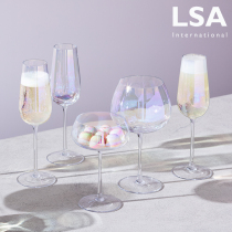 Same as British imported LSA wine glass Pearl Rainbow crystal glass goblet cute girl wine glass gift