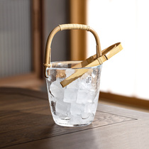 Same as Japan imported Sasaki glass wine set small ice bucket thickened cold-resistant heat preservation Japanese ice block bucket
